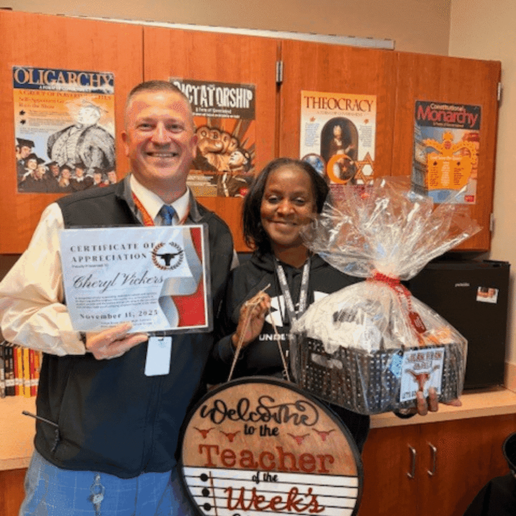 Ms. Vickers - Teacher of the week.