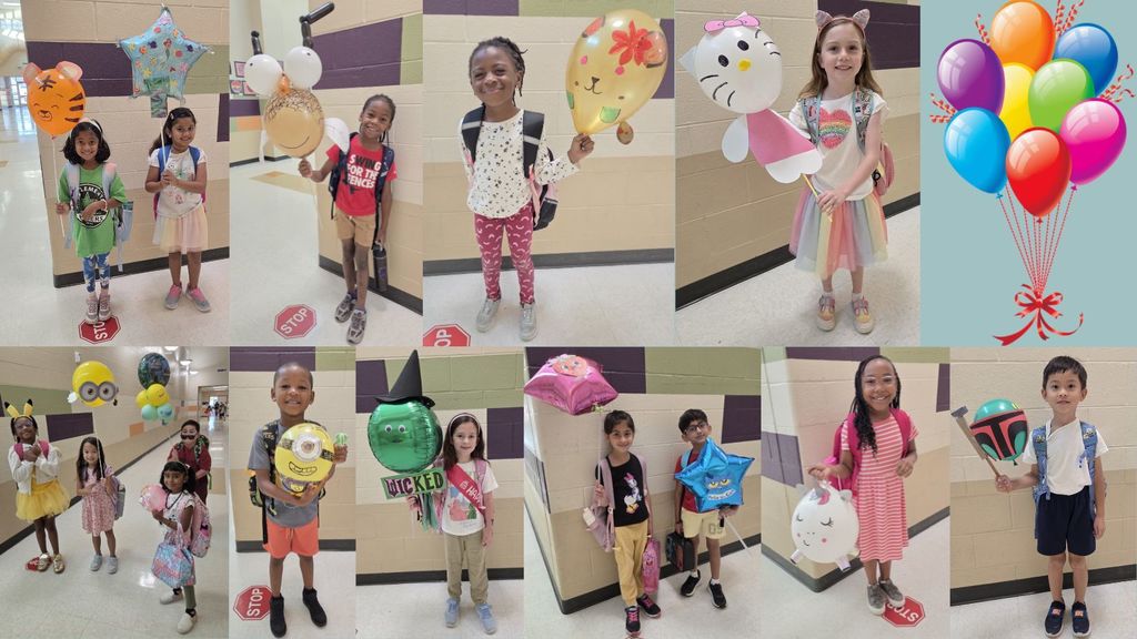 1st Grade Student Pics of their balloons over broadway project