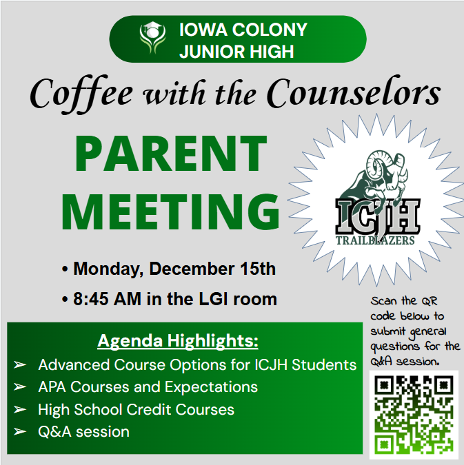 Coffee with Counselors December 15