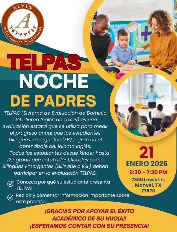 TELPAS Parent Night Flyer in Spanish