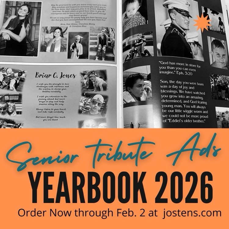 Senior tribute ad orders now though Feb. 2