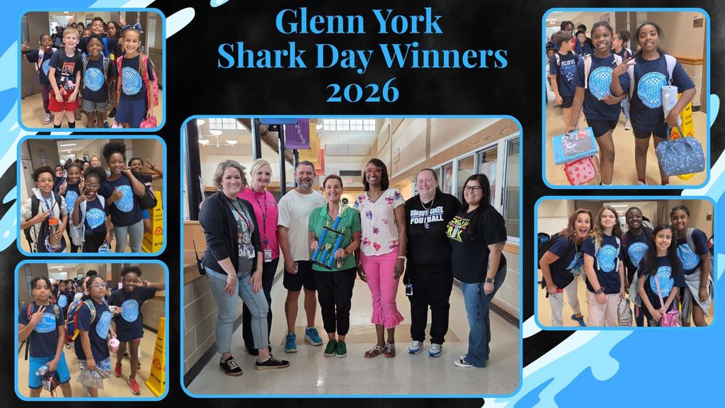 Pictures of Shark Day Students and Winning Trophy