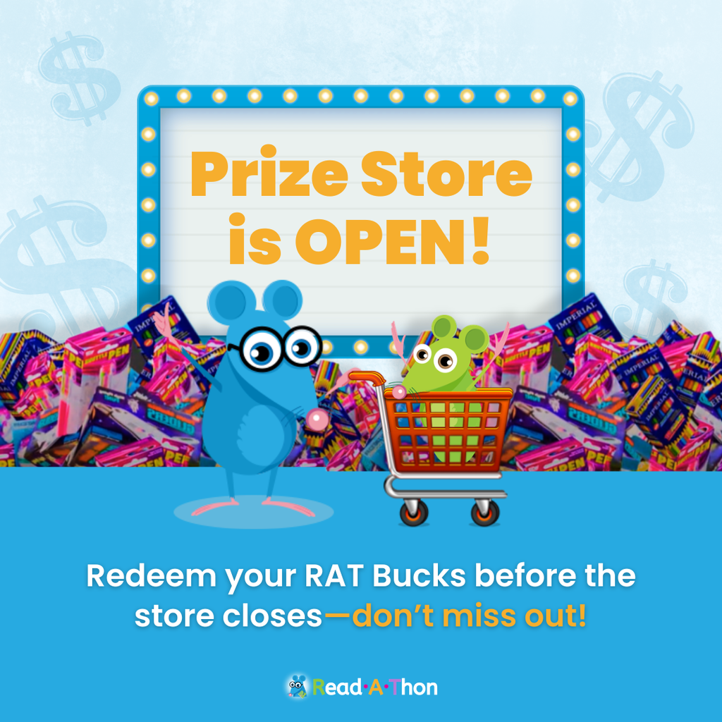 The Read-A-Thon Prize Store is Now OPEN!