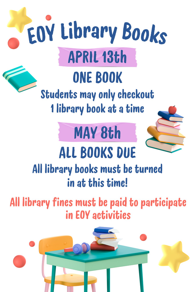 EOY Library Book Dates
