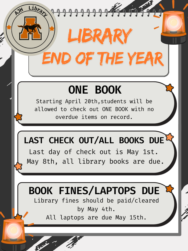 Library End of Year Important Dates