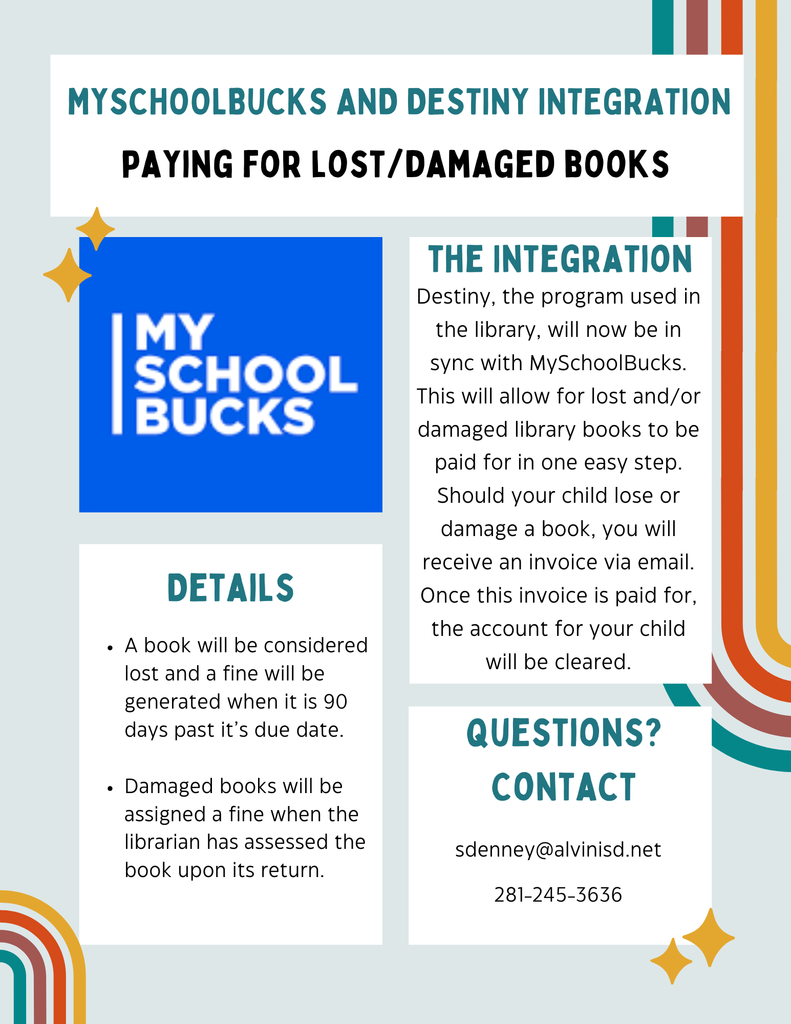Paying for loast/damaged books is on My School Bucks