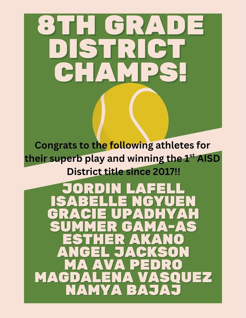 8th Grade Tennis Champs