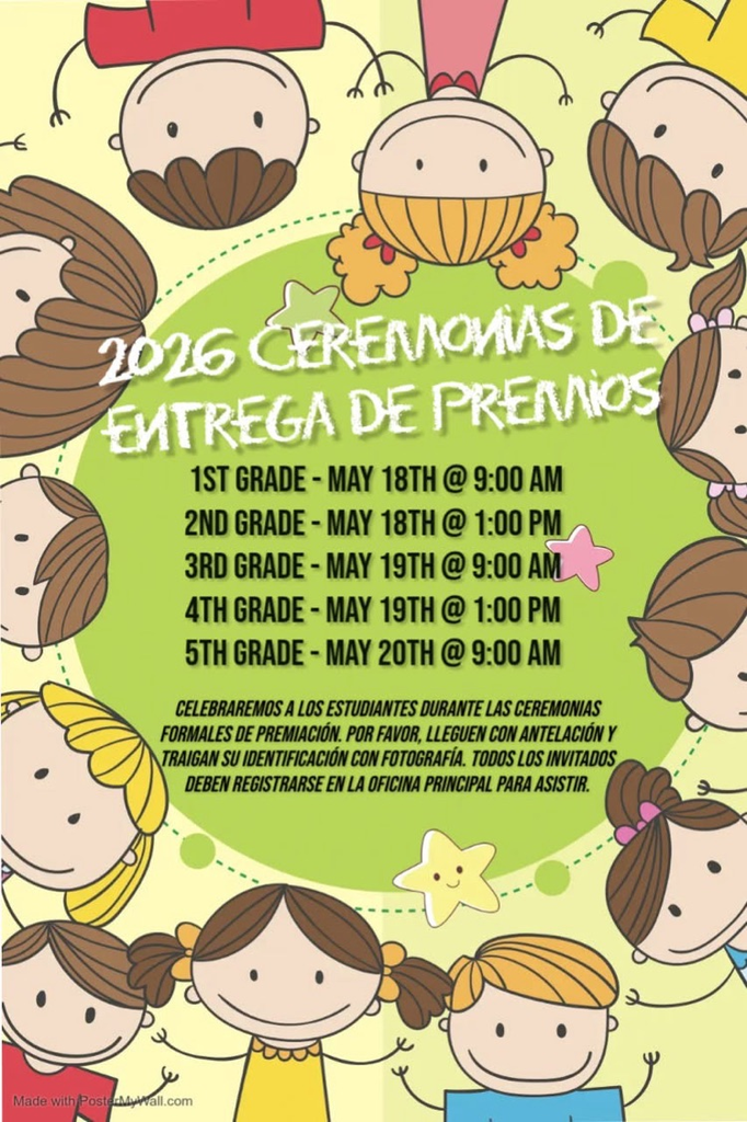 Award ceremonies flyer in Spanish