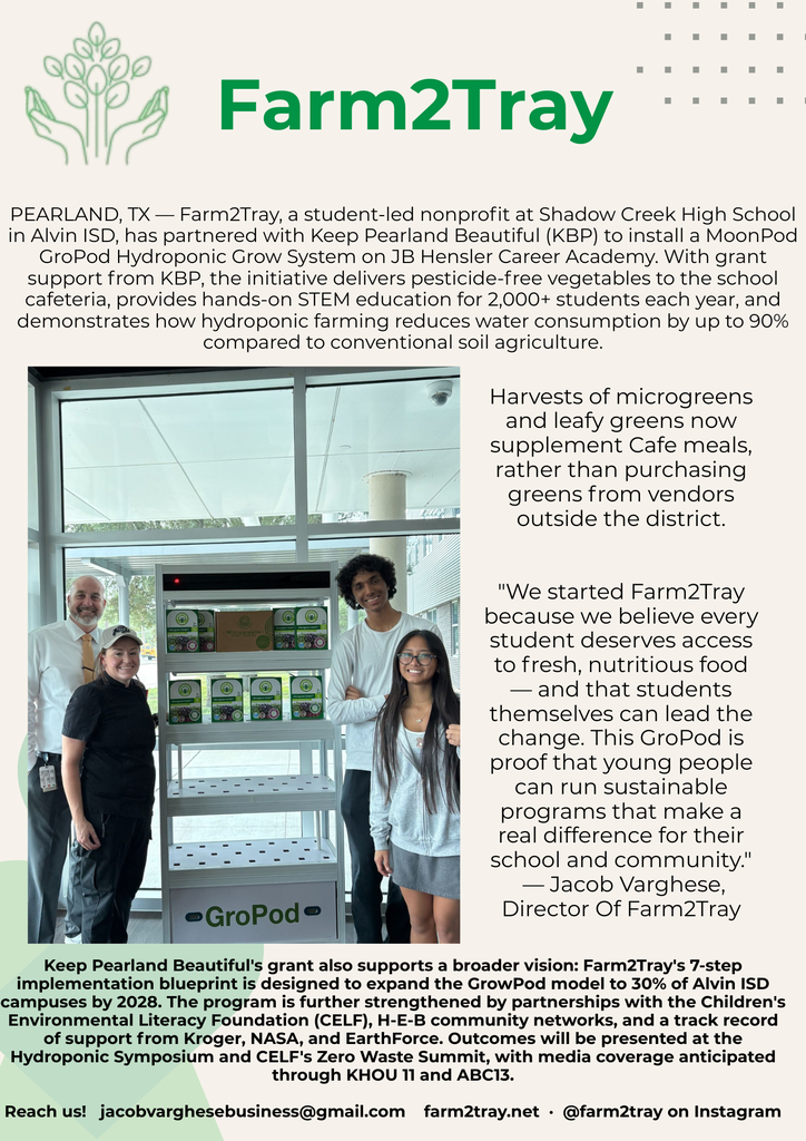 Farm 2 Tray press release