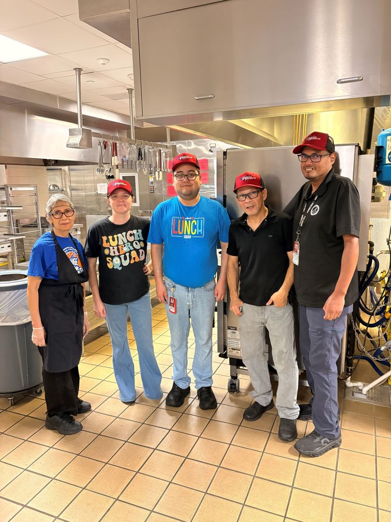 Our amazing cafeteria manager and staff