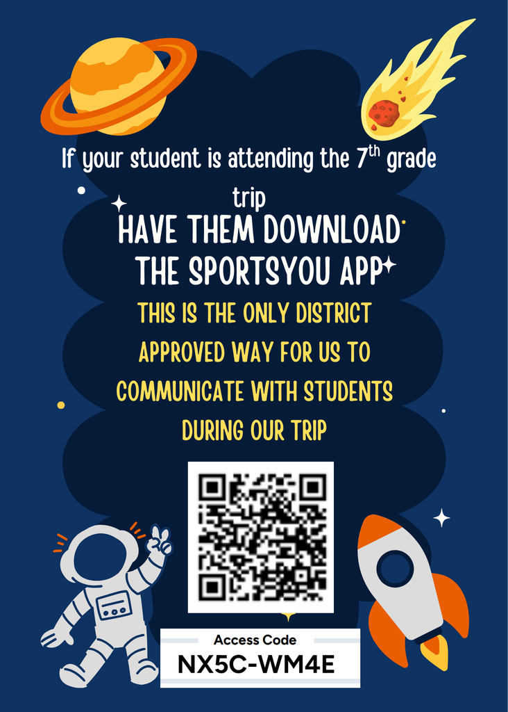 7th grade field trip May 13