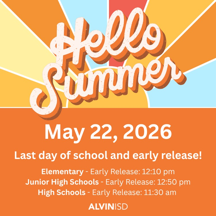 last day of school is early release - 11:30 am for high school