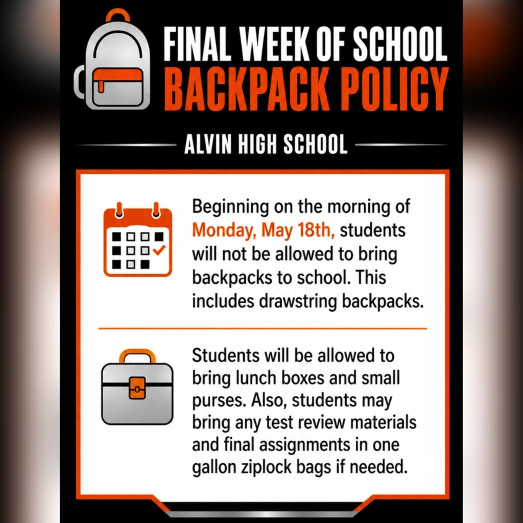 no backpacks next week
