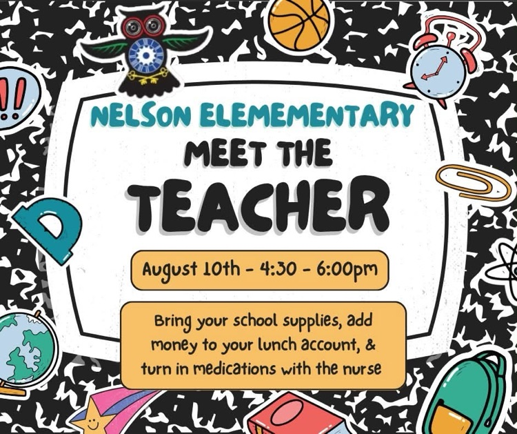 Meet the Teacher flyer for August 10, 2026 from 4:30-6:00 PM