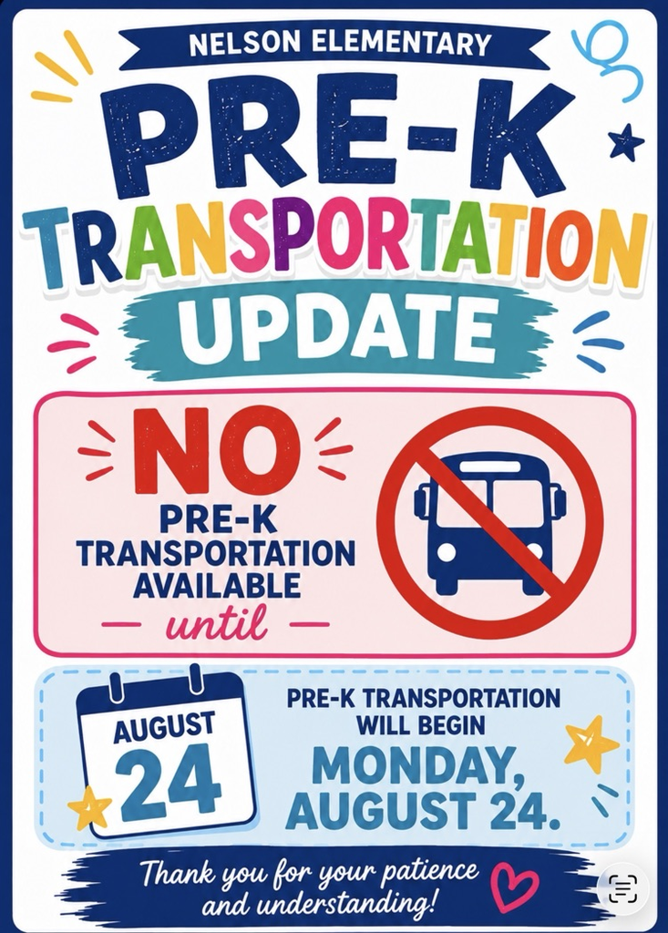 PreK students cannot ride the bus until Monday, August 24th.