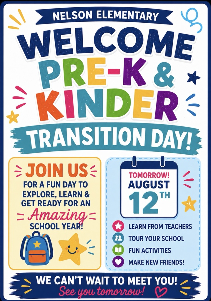 Transition Day is tomorrow, August 12th.