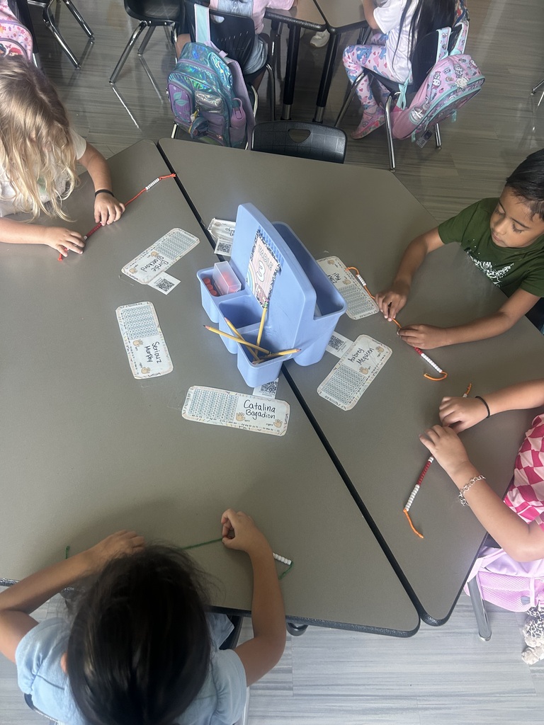 Kinder beaded number line