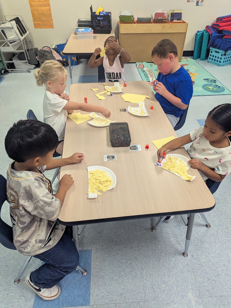 students working at table
