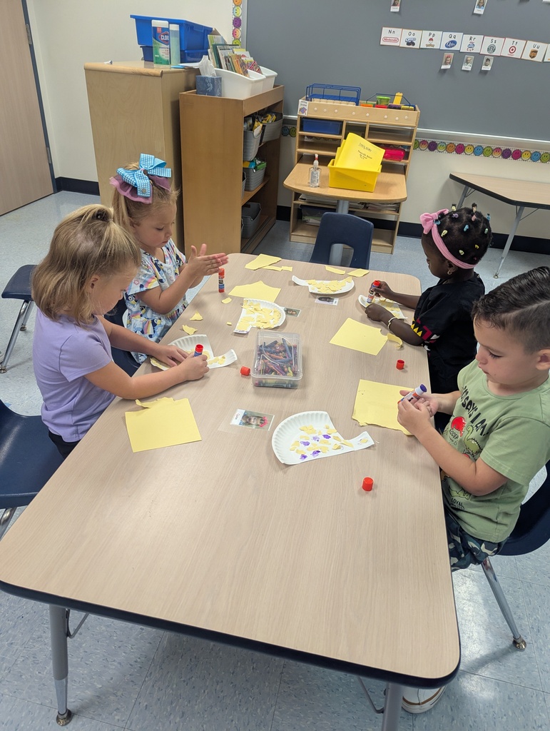 students working at table