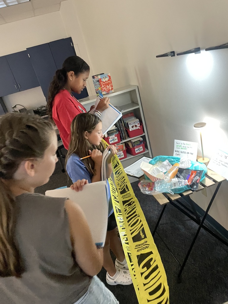 kids investigating trash