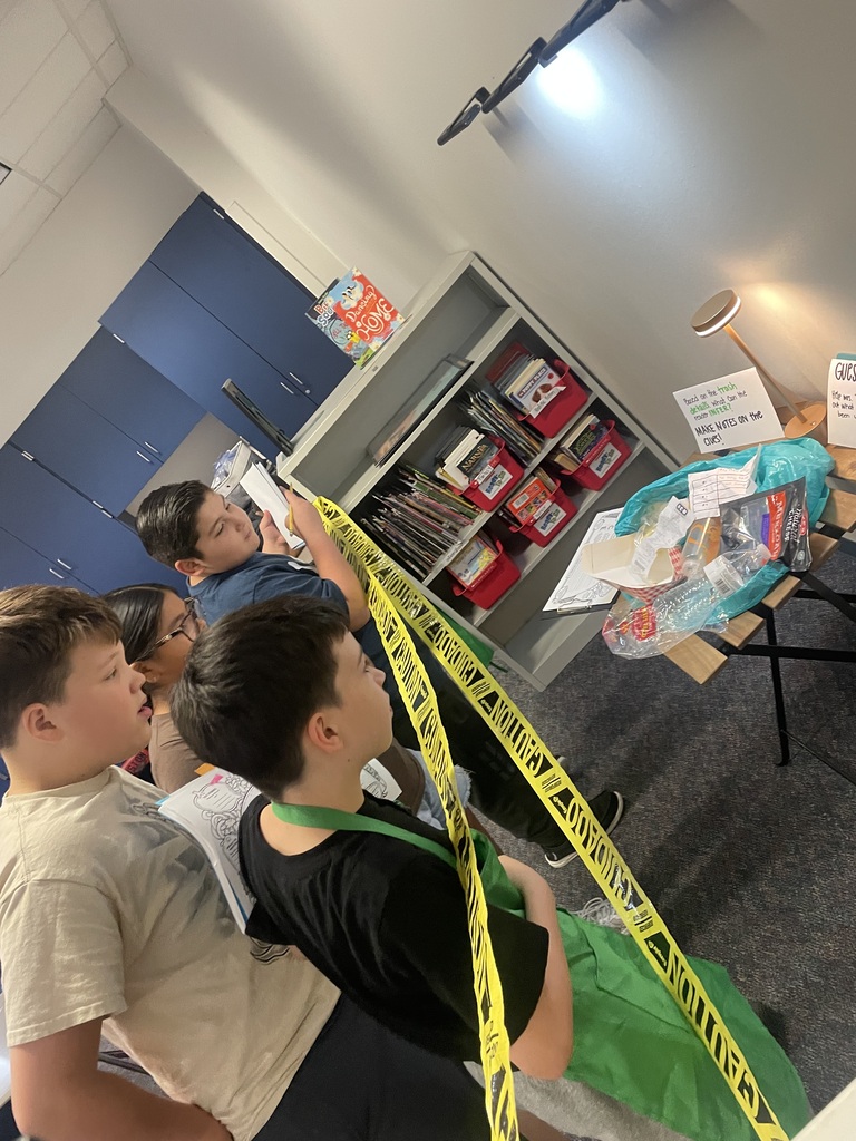 kids investigating trash