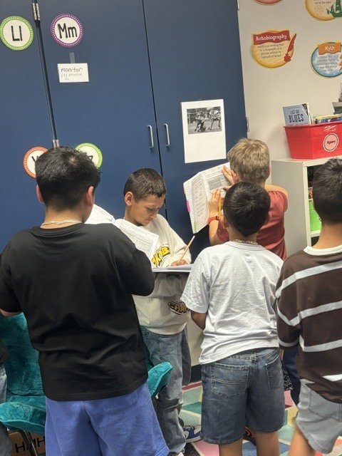 3rd graders writing
