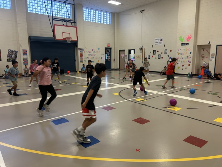 kids playing in PE