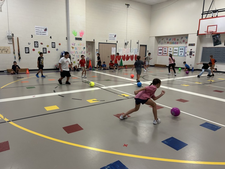 kids playing in PE
