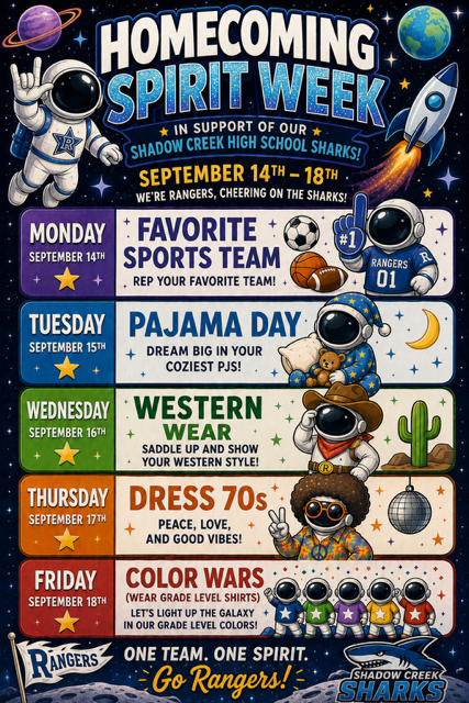 Homecoming Spirit Week Flyer