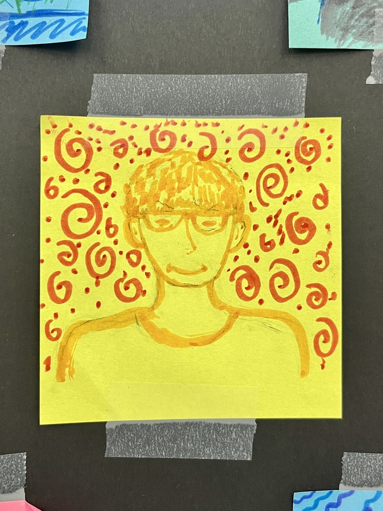 Post-it Note Student Self Portrait