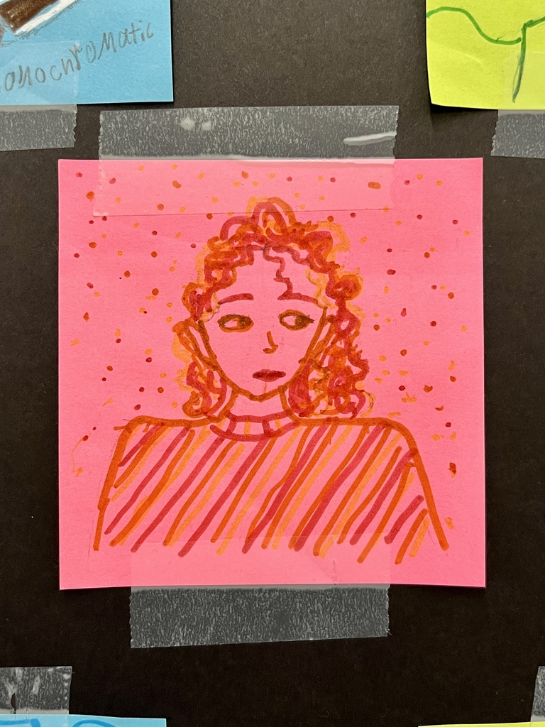 Post-it Note Student Self Portrait