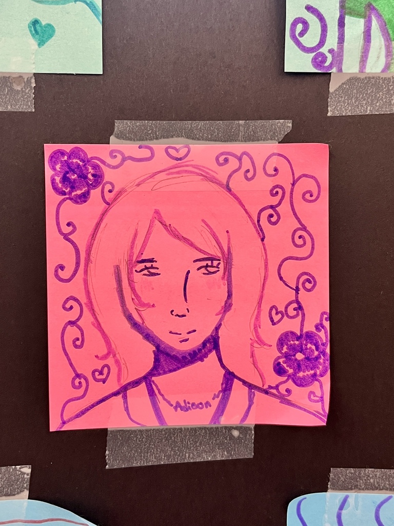 Post-it Note Student Self Portrait