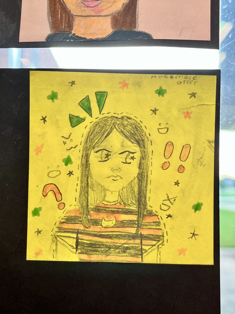 Post-it Note Student Self Portrait