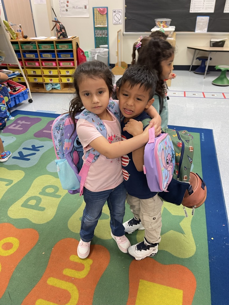 kids hugging