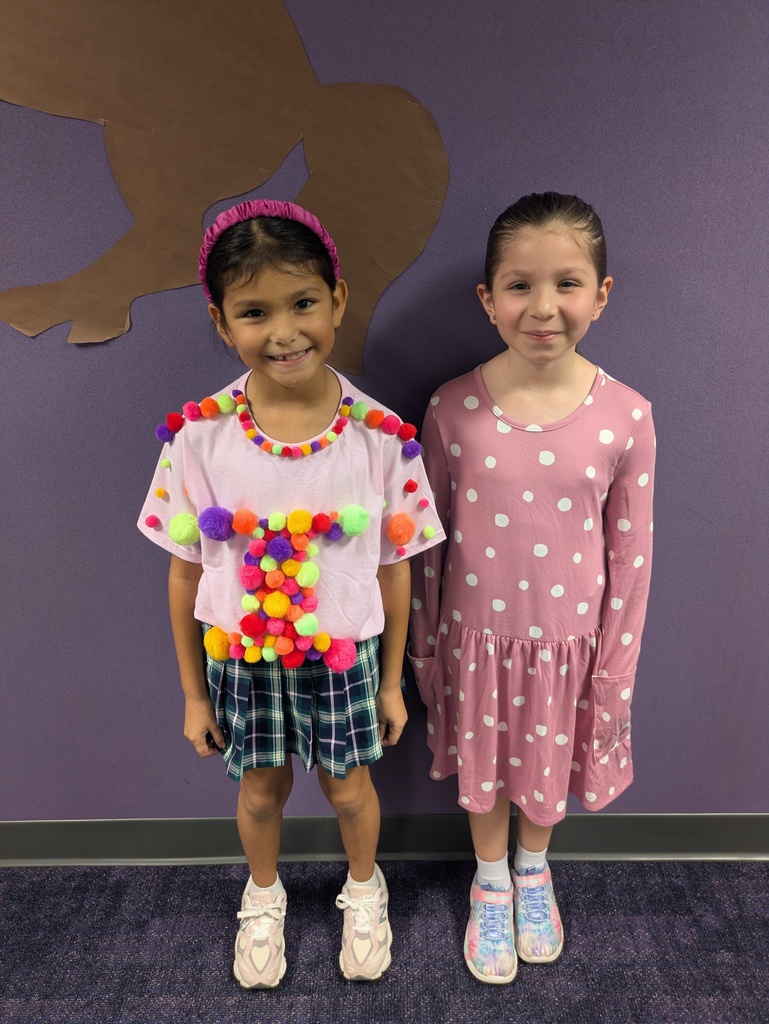 kids wearing dots