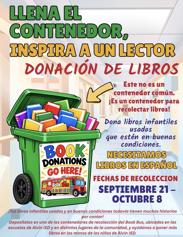 ALVIN ISD Book Drive