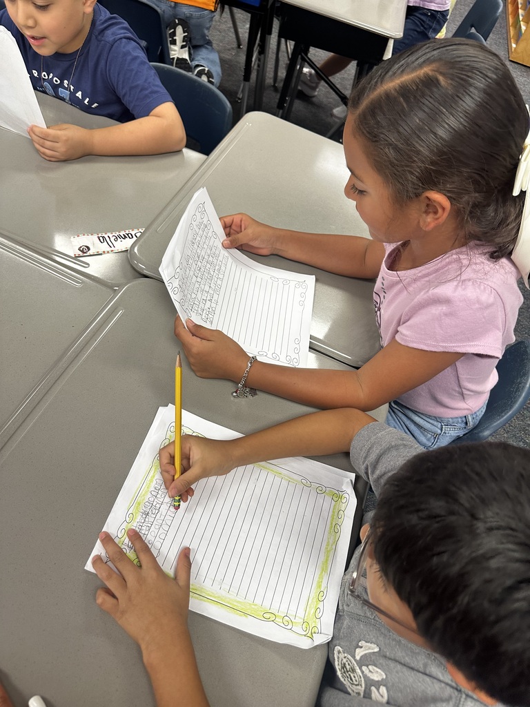students writing