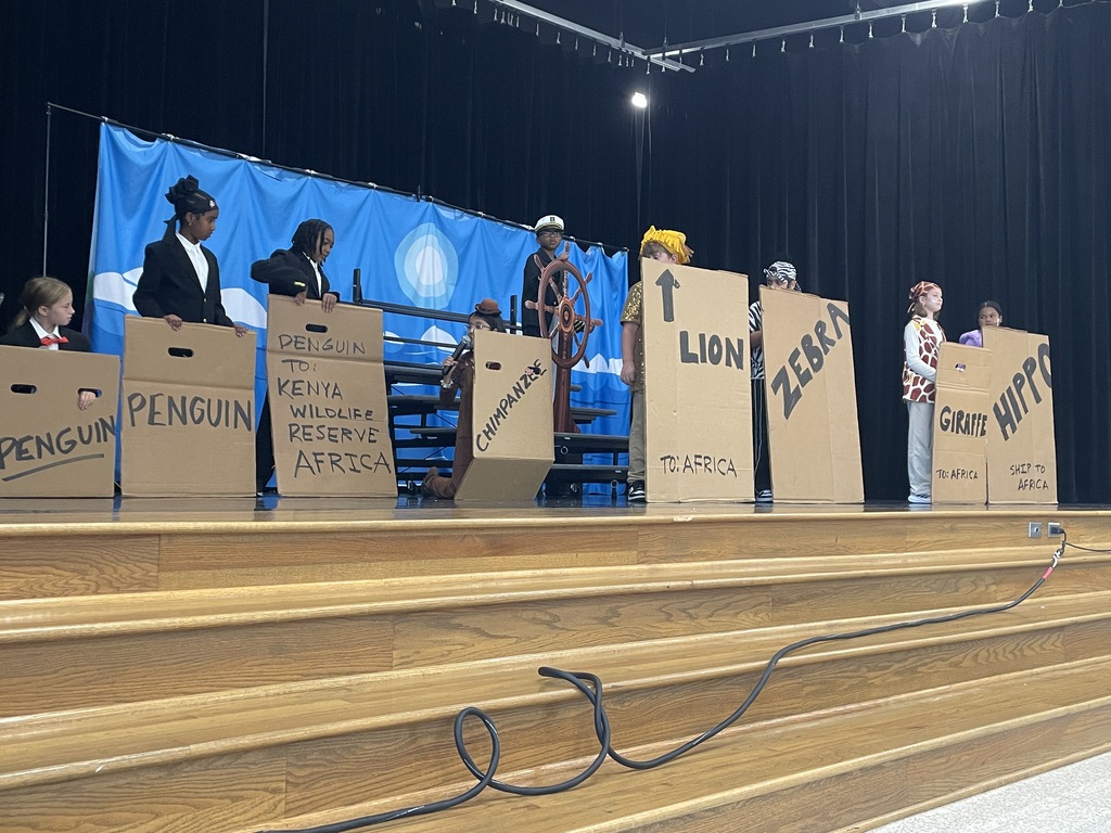Characters in their boxes being shipped to madagascar