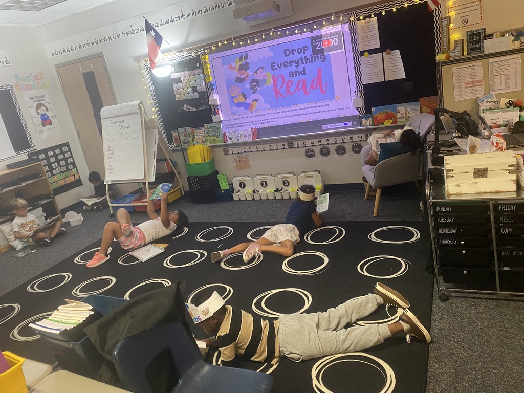 students reading