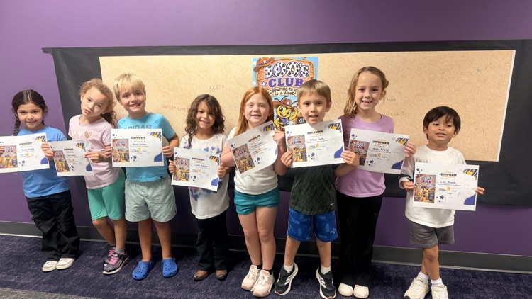 kids with certificate