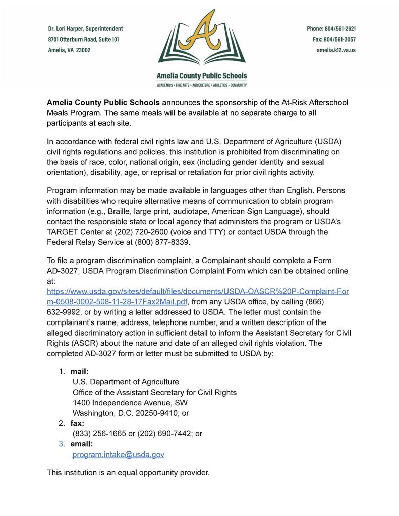 2025-2026 CACFP Media Release - Page 1