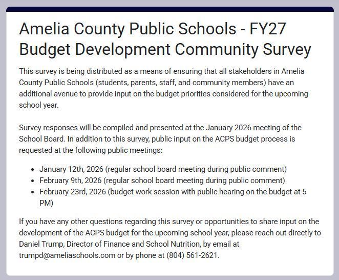 ACPS FY27 Budget Survey