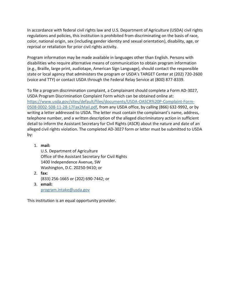 SFSP Media Release for Non-Congregate "grab and go" meal service: Meal kits available at Amelia Middle School on Thursdays @ 1 PM & Amelia Food Pantry on Fridays at 10 AM; individual meal kits available at the James L. Hamner Library Tuesday to Thursday at 9 AM and 12 PM (p2)