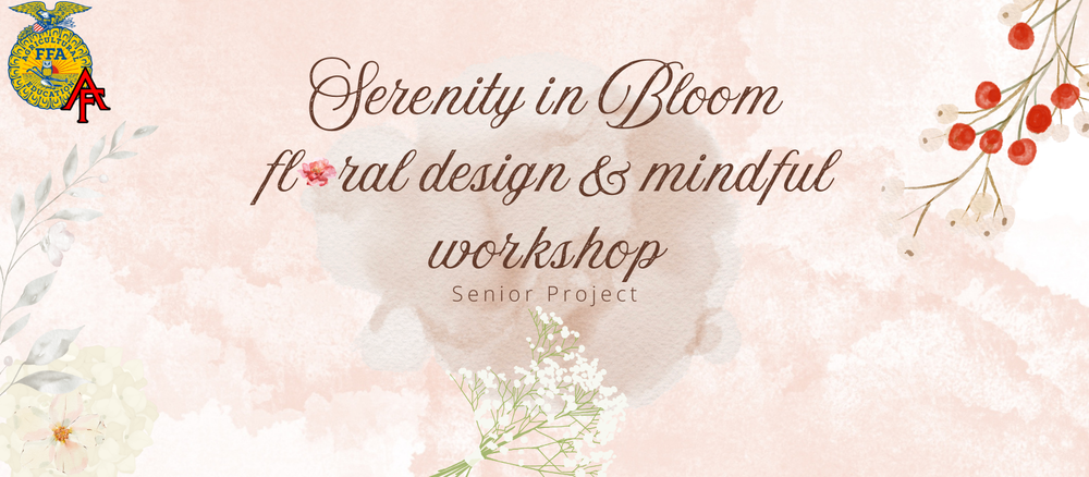 Header for serenity in bloom floral workshop