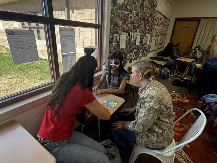 student doing puzzle