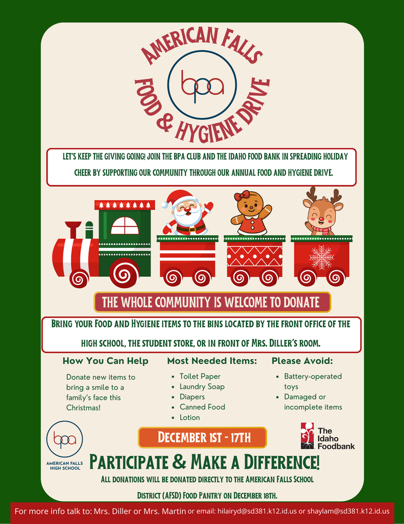 BPA Food and Hygiene Drive Flyer