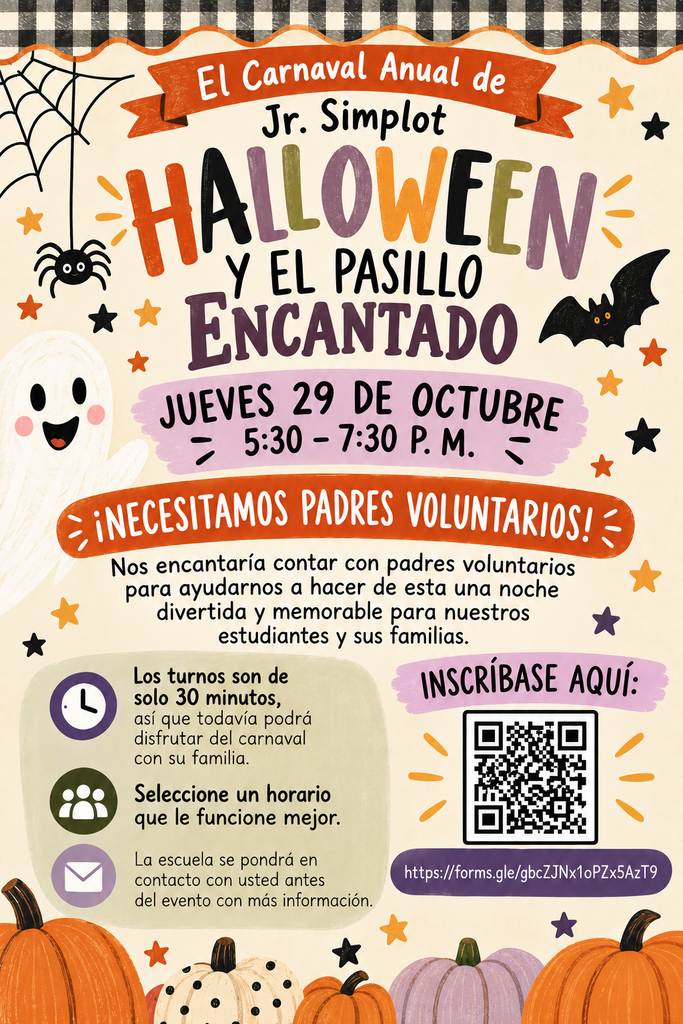 We need volunteers for the Carnival -Spanish