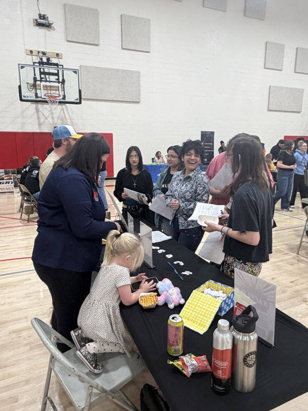 students speaking with forced air systems