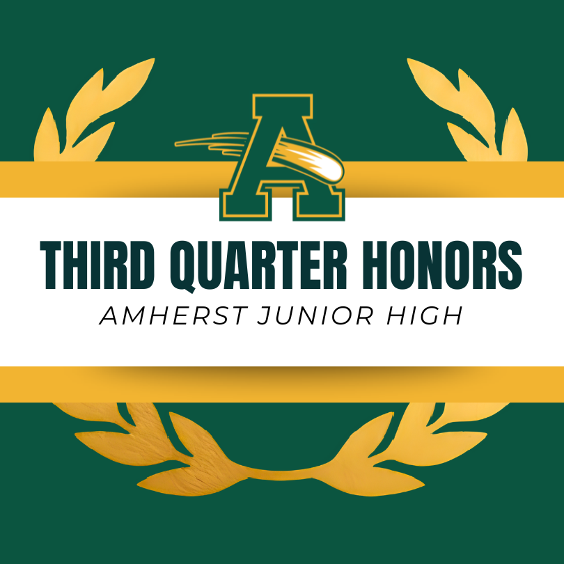 Green and Gold Graphic with Third Quarter Honors written on it