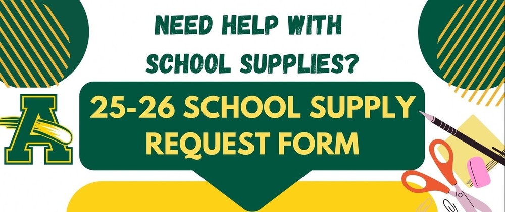 School Supply Help Flyer with QR code